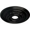 Ekena Millwork Orleans Ceiling Medallion (Fits Canopies up to 4 5/8"), 17 5/8"OD X 3 5/8"ID X 1 7/8"P, Jet Black CM17OLBLF - alternate 4